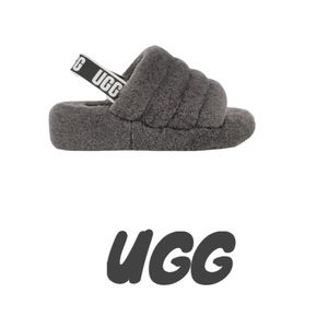 NIB UGG Fluff Yeah Charcoal Size 9